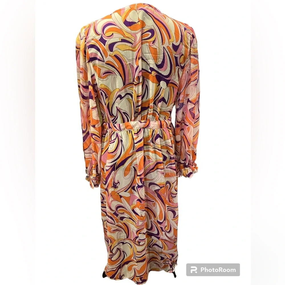 Express Pink Purple Hippie Boho Sheer Summer Duster Size M/L - Picture 2 of 3